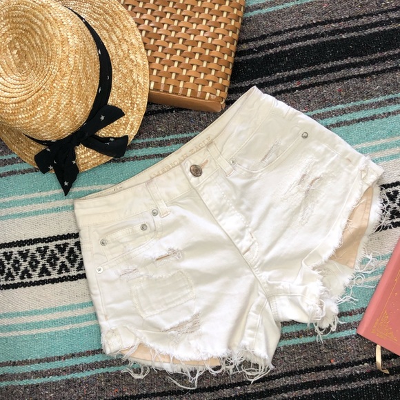 American Eagle Outfitters Pants - American Eagle White Hi-Rise Festival Jean Short 2